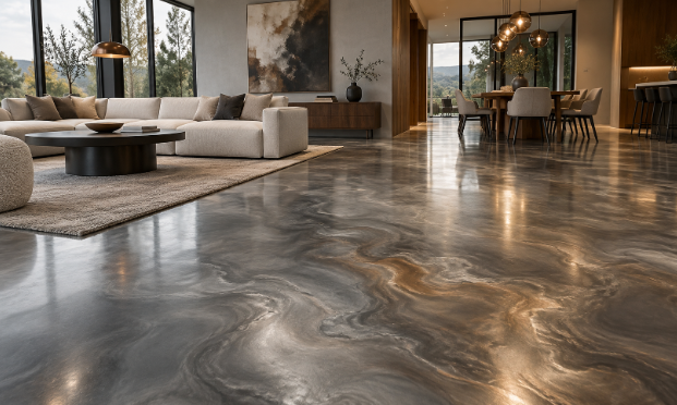 How Metallic Epoxy Flooring Creates Unique Finishes for Modern Spaces
